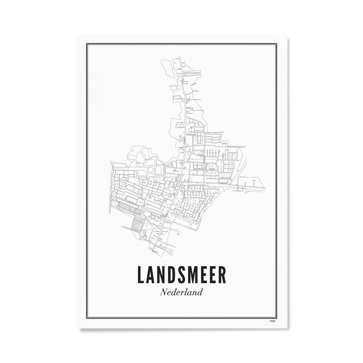 Poster van Landsmeer - Stad | WIJCK. 